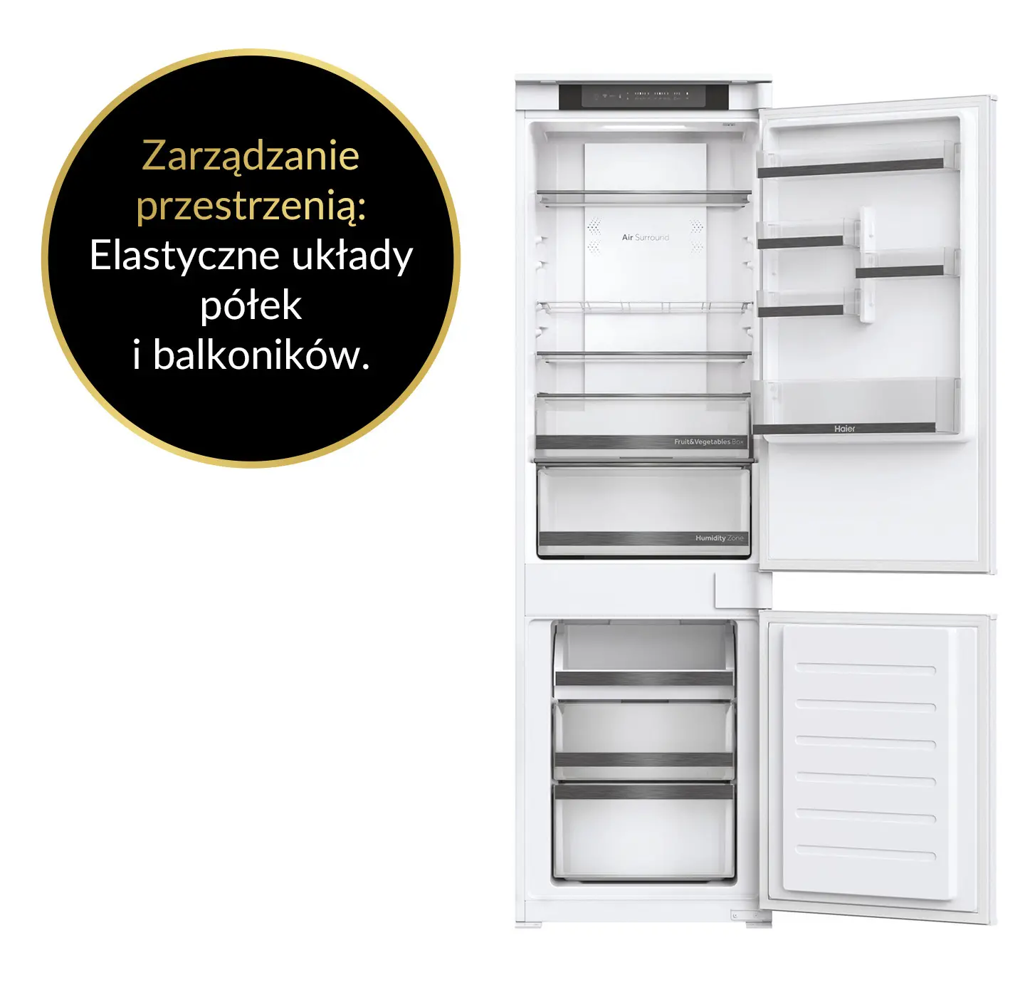 Lodówka Haier Seria 6 HBW5518E Pełny No Frost 177,2cm Lodówka Haier Seria 6 HBW5518E Pełny No Frost 177,2cm