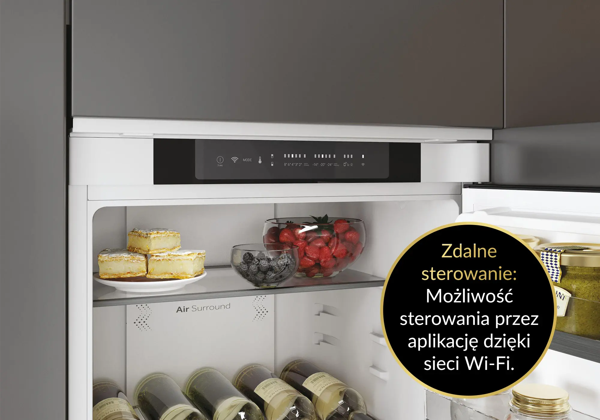 Lodówka Haier Seria 6 HBW5518E Pełny No Frost 177,2cm Szuflada z kontrolą wilgotności