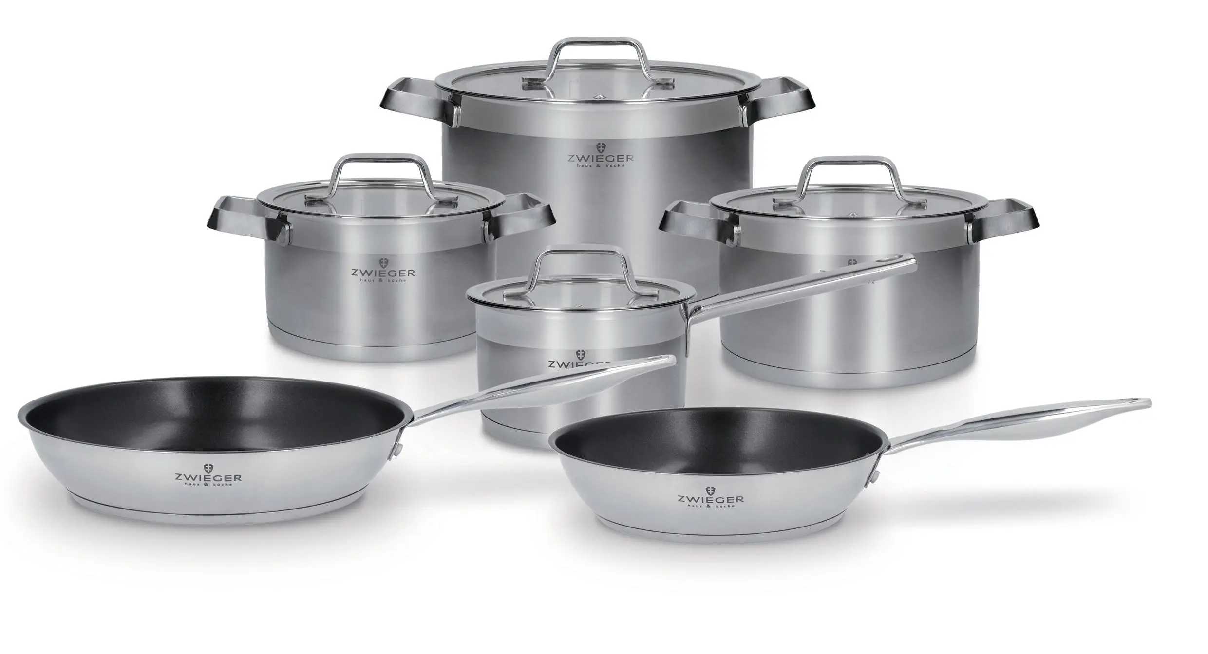 Zestaw garnków Zwieger Vision Indukcja Stal nierdzewna 10 elementów