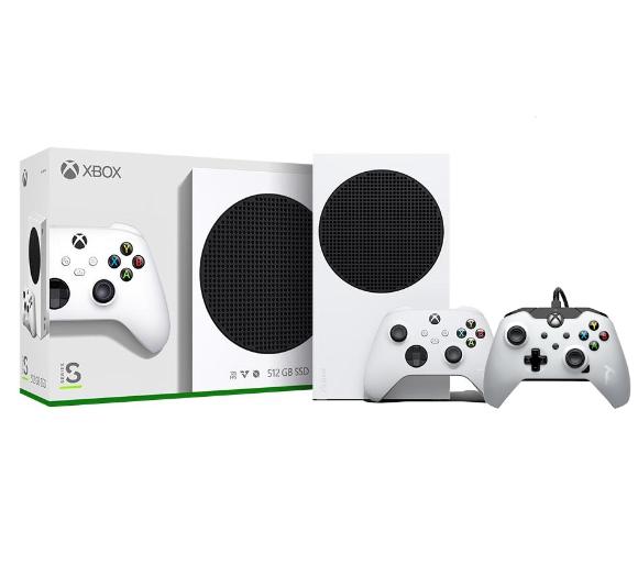 konsola Xbox Series S Xbox Series S + pad przewodowy PDP Arctic White