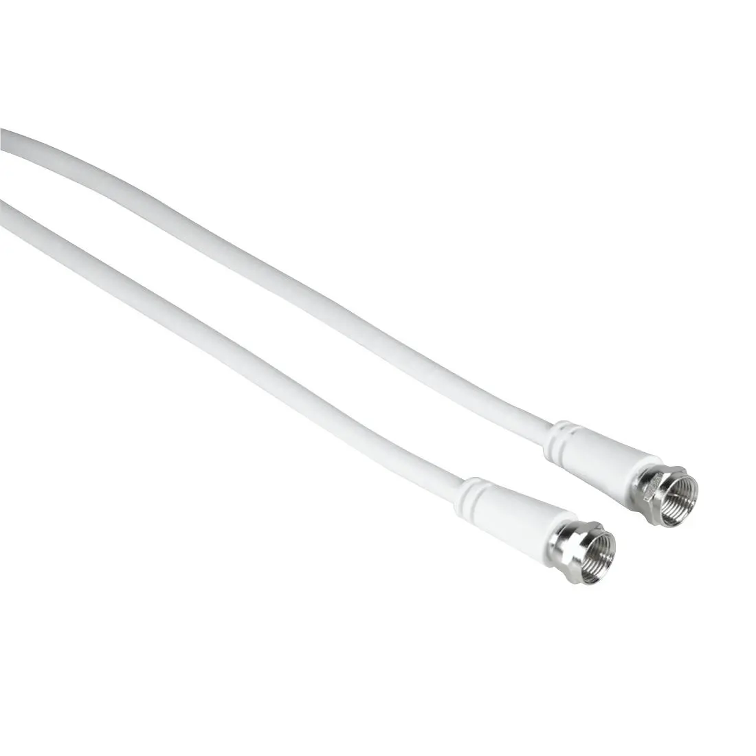 Kabel antenowy Hama 00205039 wtyk F - wtyk F 75dB 5m Biały