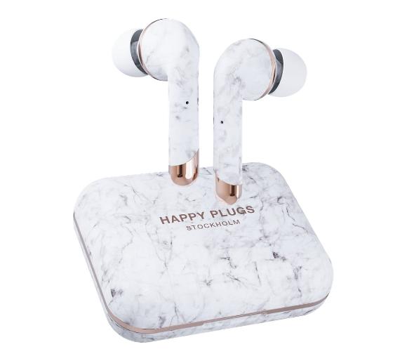 słuchawki bezprzewodowe Happy Plugs AIR 1 PLUS IN-EAR (biały-marmur)