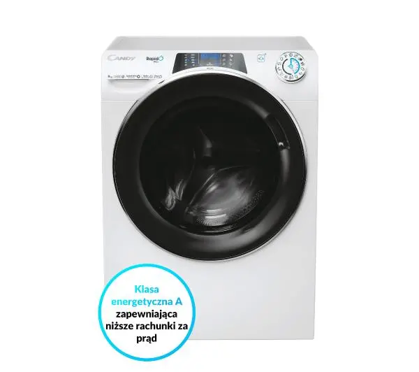 Candy RapidO Pro RP 596BWMBC/1-S Slim 9kg 1500obr/min Zdalne sterowanie - DRUGI -30%, ALBO 5-TY ZA 1ZŁ - Kup na Raty - RRSO 0%