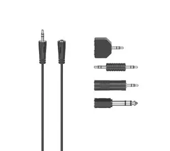 Kabel Hama Jack 3,5 mm + zestaw adapterów 205122 Czarny