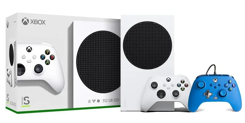 Konsola Xbox Series S 512GB + Pad przewodowy PowerA Enhanced Blue