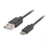 Kabel Lanberg USB-A do microUSB 0,3m QC 3,0 Czarny