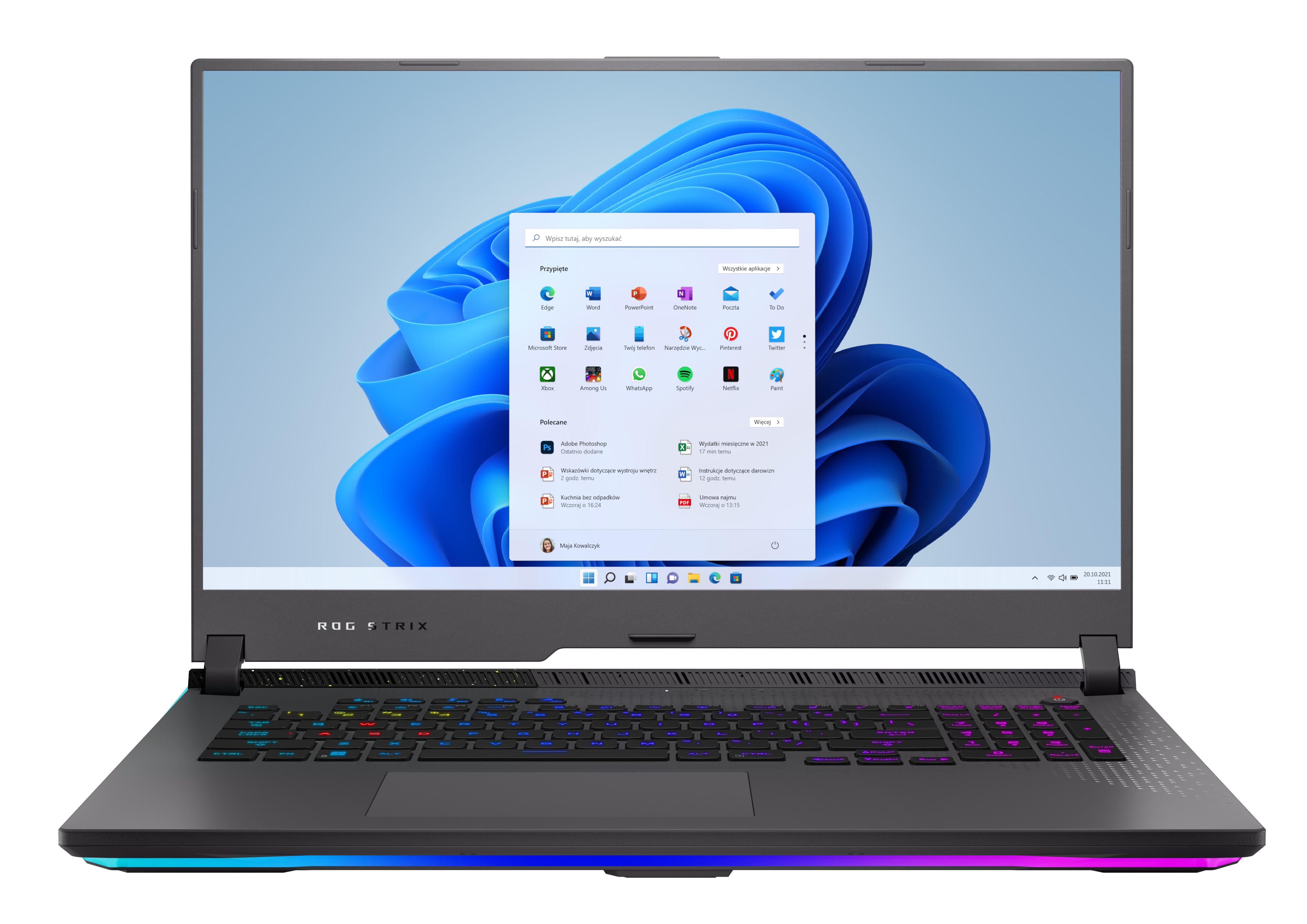 Laptop gamingowy ASUS ROG Strix G17 2022 G713RW-LL108W 17,3" 240Hz R7 6800H 16GB RAM  1TB Dysk SSD  RTX3070Ti  Win11 Szary