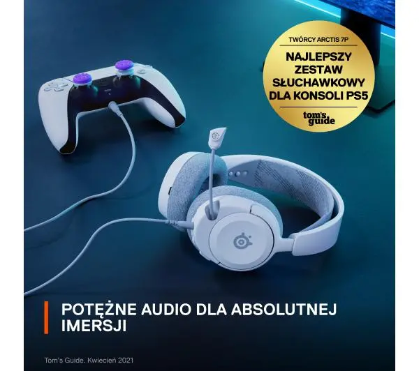 SteelSeries Arctis Nova 1 PS Nauszne Biały