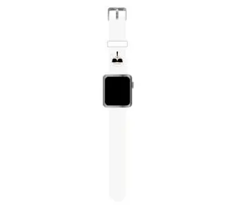 Pasek Karl Lagerfeld KLAWMSLKW Apple Watch 38/40/41mm Biały
