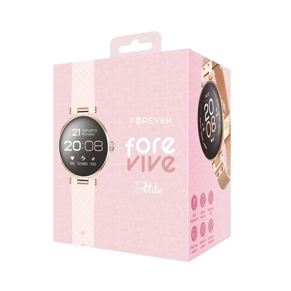 Smartwatch Forever SB-305 36mm Różowe złoto