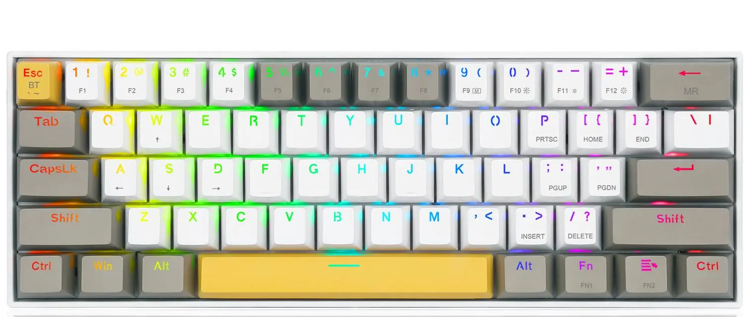 Klawiatura mechaniczna Redragon Draconic PRO K530 Brown Switch  Biało-szary