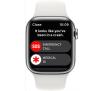 Smartwatch Apple Watch Series 8 GPS - Cellular 45mm koperta ze stali nierdzewnej srebrny - pasek sportowy biały