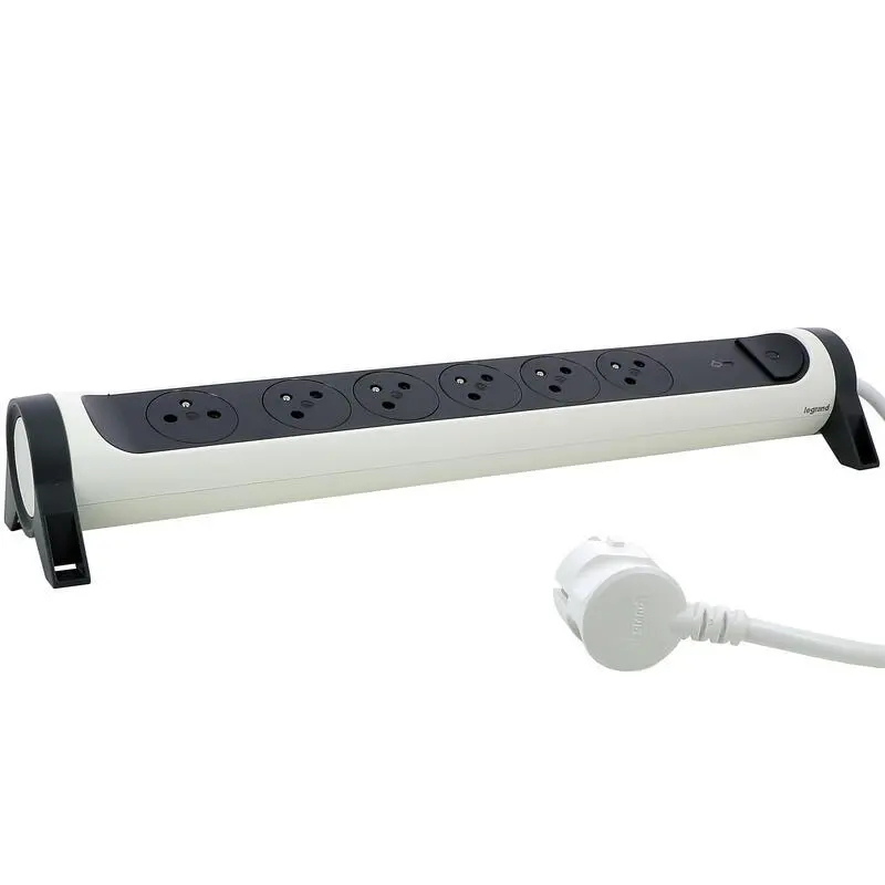 Listwa Legrand 049419 6 gniazd 1,5m Biało-grafitowy