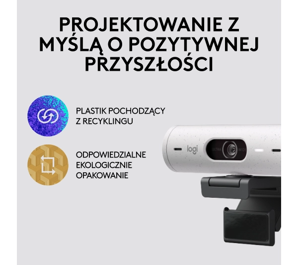 Logitech Brio 500  Biały - Kup na Raty - RRSO 0%