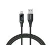 Kabel Savio CL-173 USB-A-LIGHTNING 1M + wyświetlacz cyfrowy Czarny