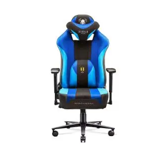 Fotel Diablo Chairs X-Player 2.0 Normal Size Gamingowy do 150kg Skóra ECO Tkanina Czarno-niebieski