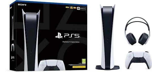 Konsola Sony PlayStation 5 Digital (PS5) + Słuchawki PULSE 3D Biały