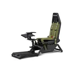 Fotel Next Level Racing NLR-S028 Flight Simulator Boeing Military Edition kokpit do 150kg Czarno-zielony