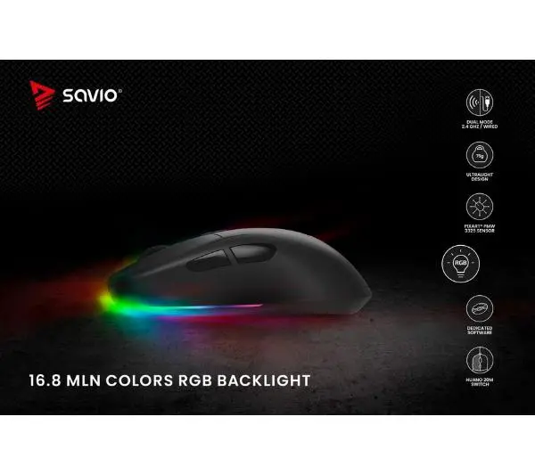 Savio Rift Black Czarny