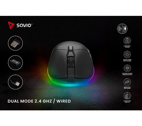 Savio Rift Black Czarny