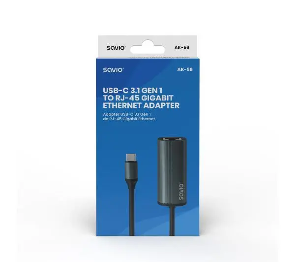 Savio AK-56  USB-C do RJ-45