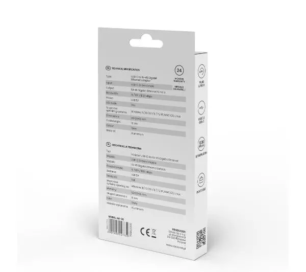 Savio AK-56  USB-C do RJ-45