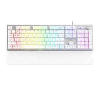 Klawiatura membranowa Krux Frost Silver-White RGB Biały