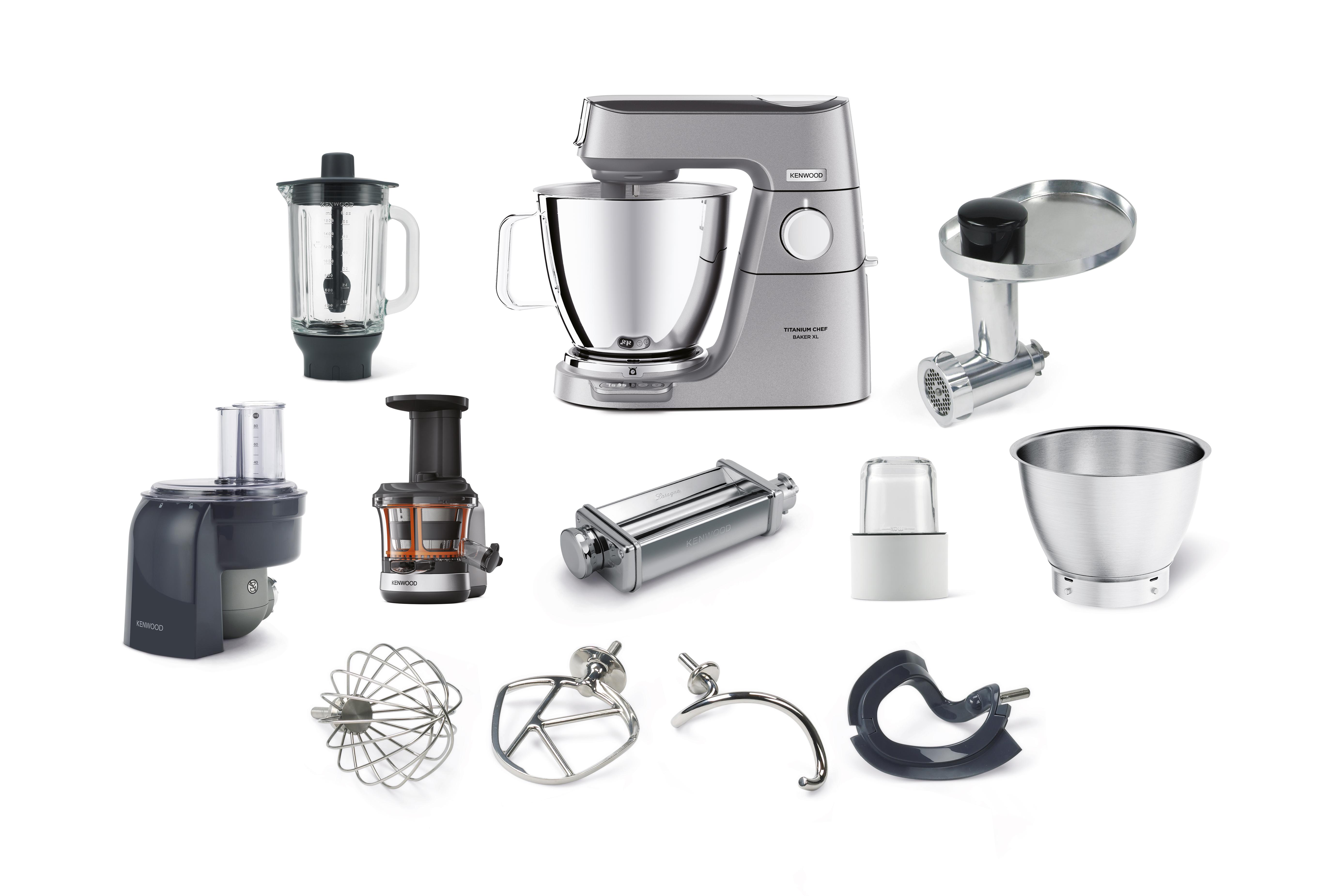 Robot planetarny Kenwood Titanium Chef Baker XL Zestaw Anny Starmach z maszynką do mielenia - 1200W - misa 7l