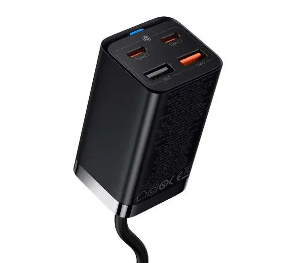 Baseus GaN3 Pro 2x USB-C 2x USB 65W Czarny - ⚡ BESTSELLERY ⚡