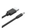 Kabel zasilający Unitek Y-C495BK kabel zasilający USB – wtyk DC 3.5/1.35 mm Czarny