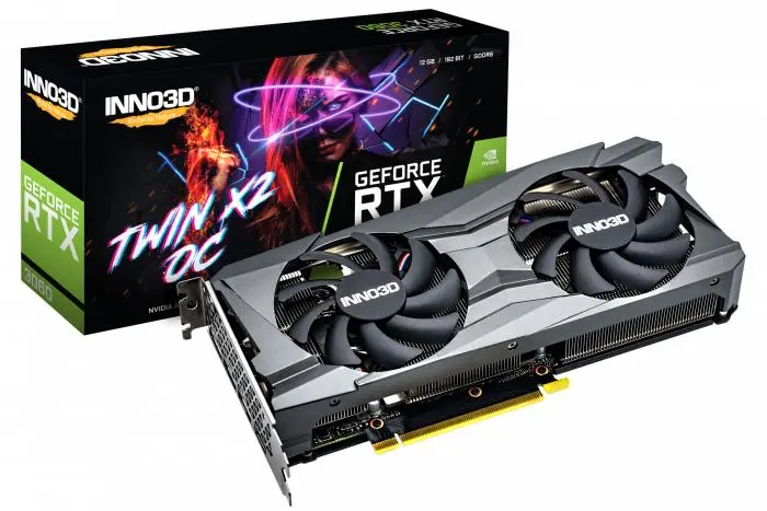Karta graficzna Inno3D GeForce RTX 3060 Twin X2 OC 12GB GDDR6 192bit DLSS