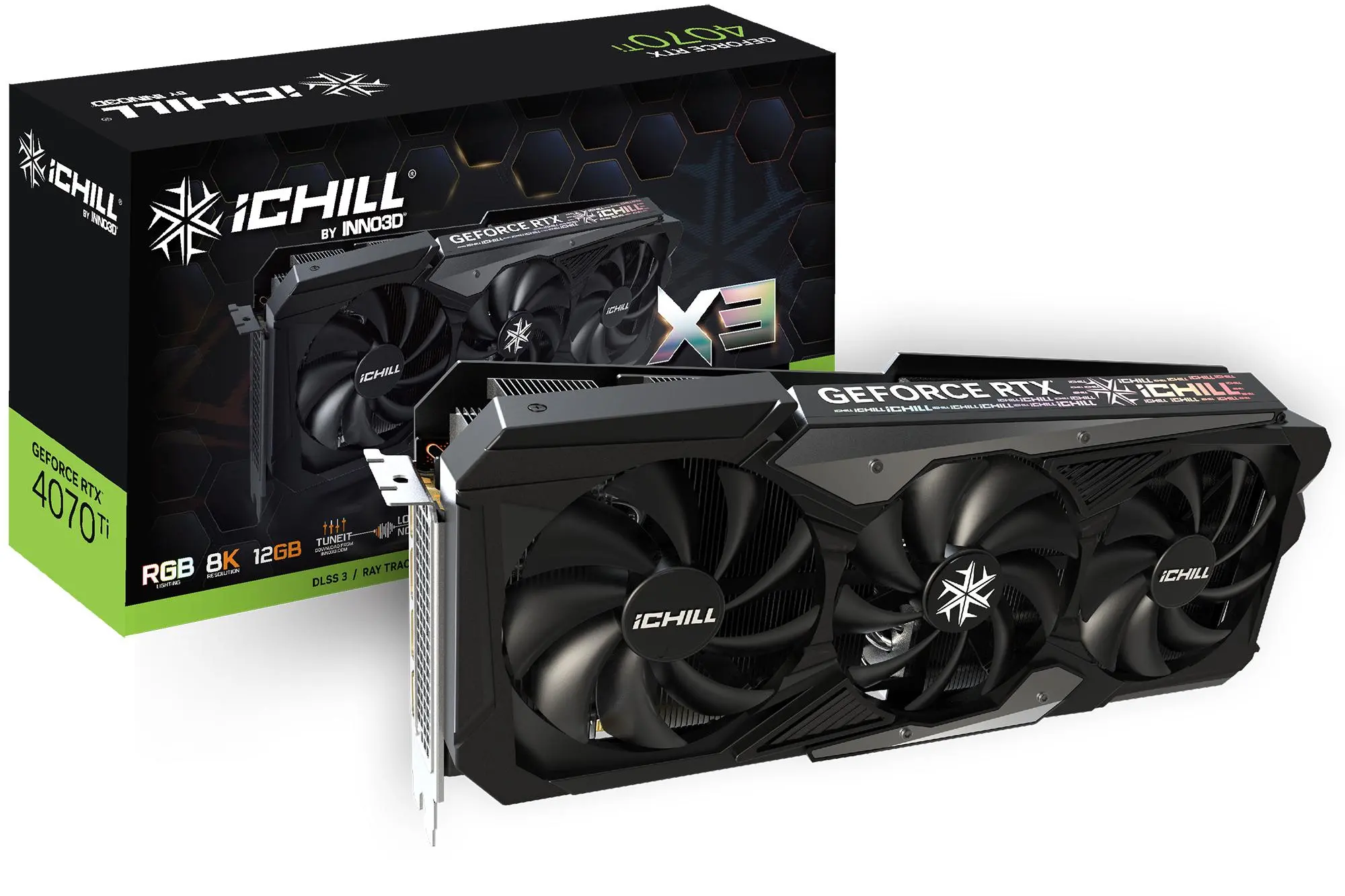 Karta graficzna Inno3D GeForce RTX 4070 Ti ICHILL X3 12GB GDDR6X 192bit DLSS 3