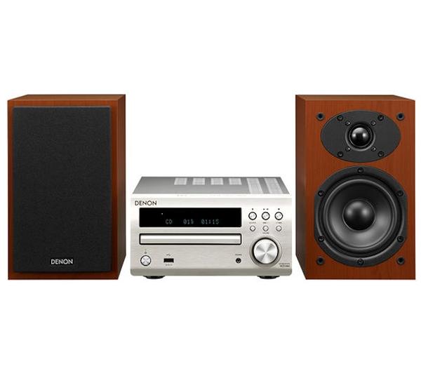 Wieża Denon RCD-M40DAB (srebrny) + SC-M40 (wiśniowy)