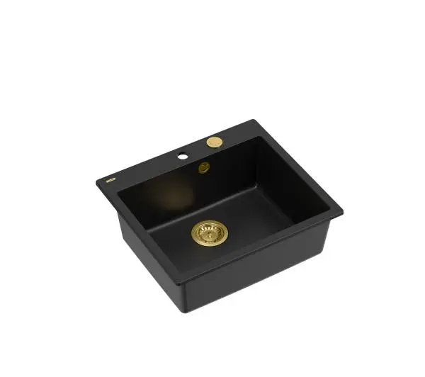 Quadron HB8304U7-G1 P2O Morgan 110 Granitowy Czarny mat/Złoty - DRUGI -30%, ALBO 5-TY ZA 1ZŁ - Kup na Raty - RRSO 0%