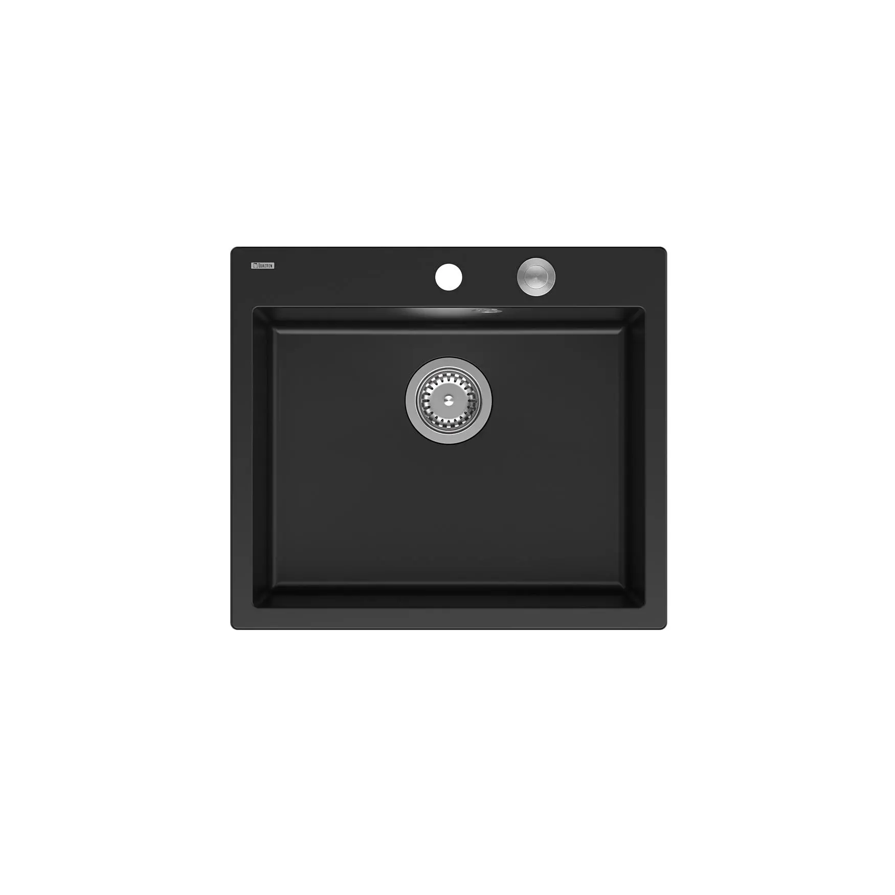 Zlewozmywak Quadron HB8304U7-BS P2O Morgan 110 Granitowy Czarny metalik/Stalowy