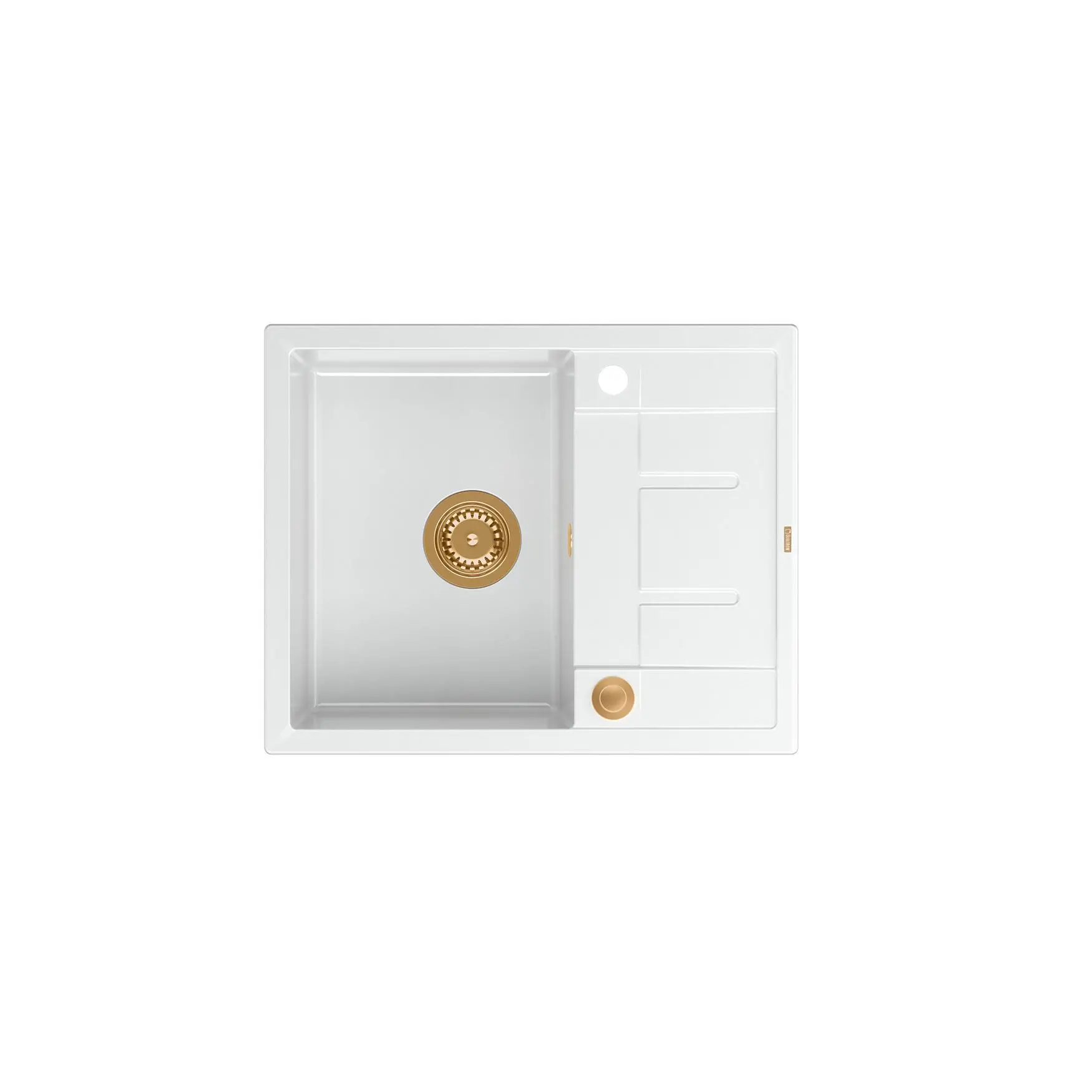 Zlewozmywak Quadron HB8210U1-C1 P2O Morgan 116 Granitowy Biały/Miedziany