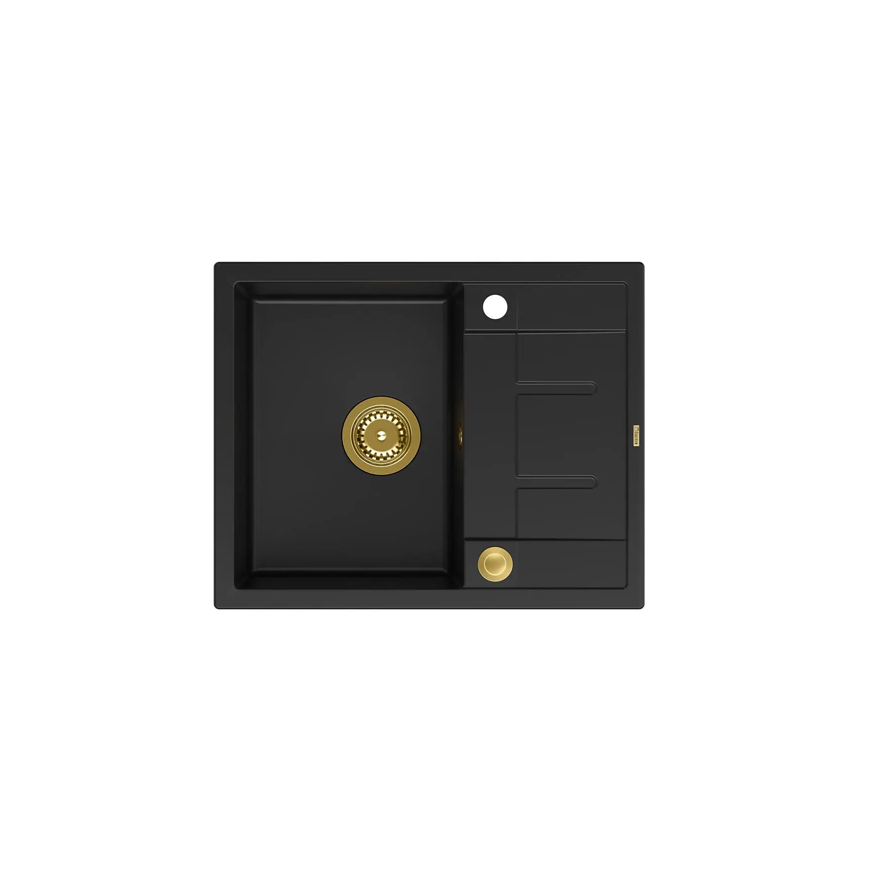 Zlewozmywak Quadron HB8210U7-G1 P2O Morgan 116 Granitowy Czarny mat/Złoty