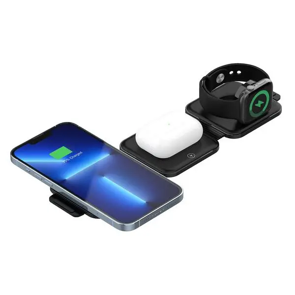 Ładowarka indukcyjna Unitek P1223A / Magnetyczna 3w1 15W Czarny