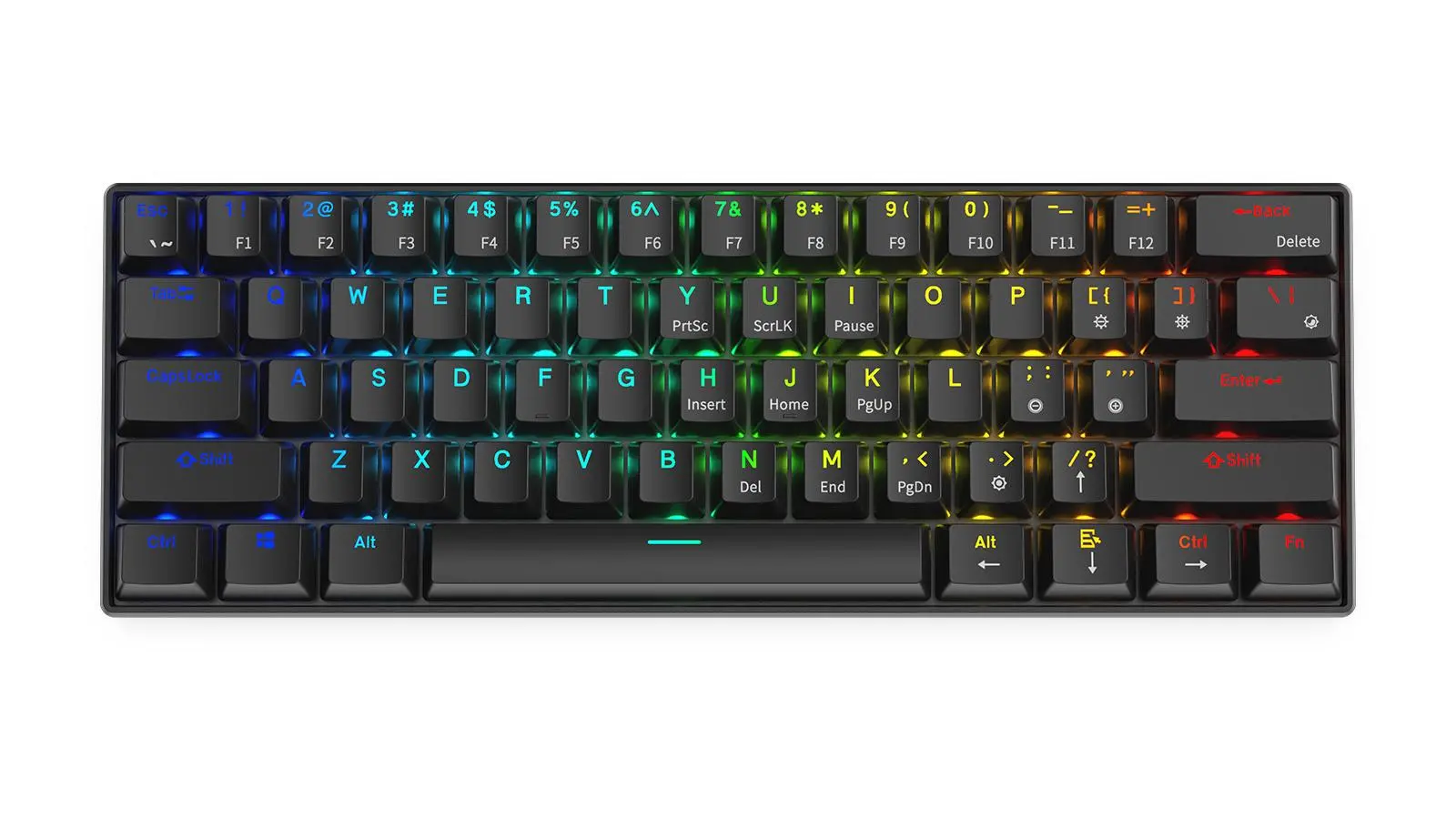 Klawiatura mechaniczna Krux Neo PRO RGB Wireless Gateron Yellow Czarny