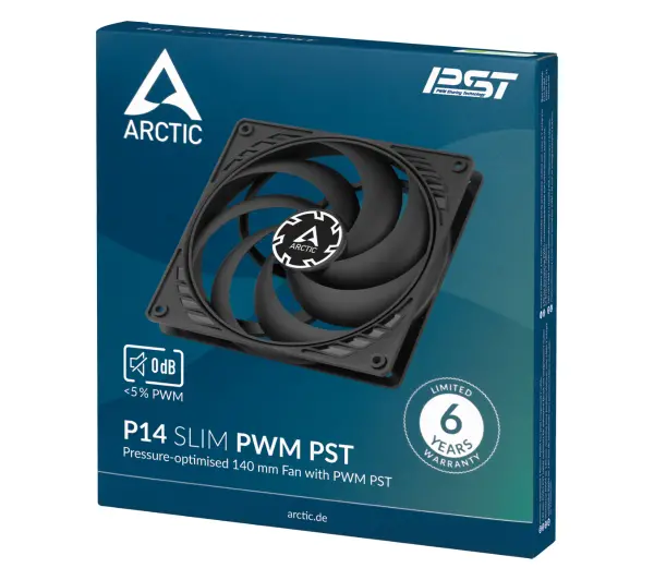 Arctic P14 Slim PWM PST 140mm Czarny
