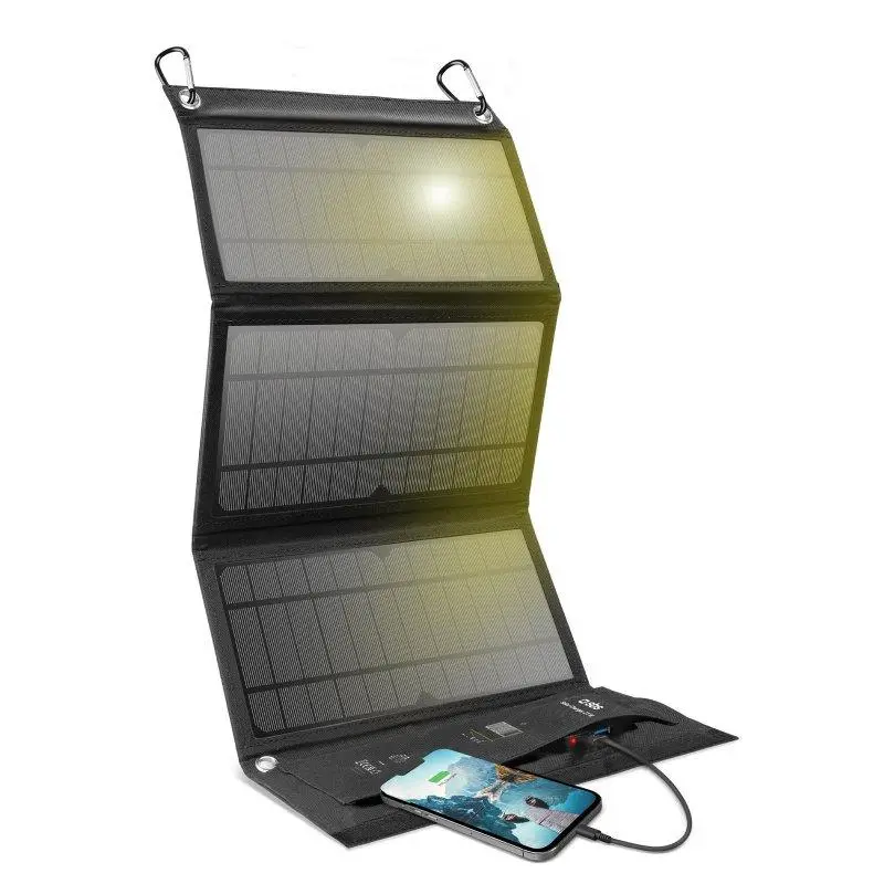Ładowarka solarna SBS panel solar 21W 2xUSB-A Czarny