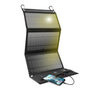 Ładowarka solarna SBS panel solar 21W 2xUSB-A Czarny