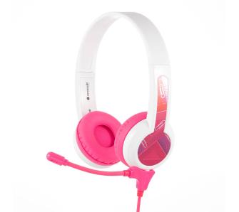 Słuchawki przewodowe z mikrofonem BuddyPhones StudyBuddy (różowy) dla dzieci Nauszne Różowy