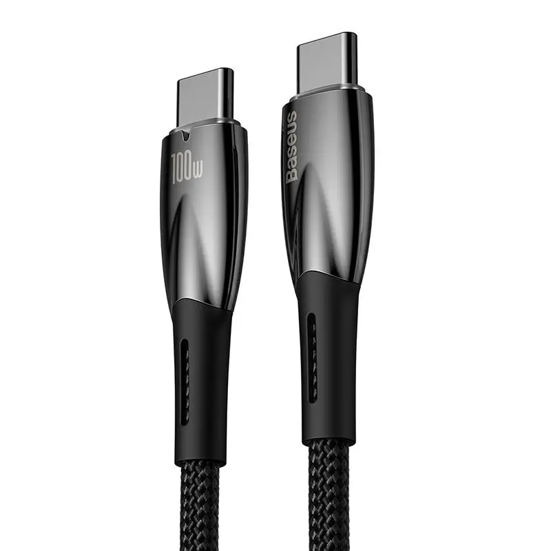 Kabel Baseus USB-C Glimmer 100W 1m Czarny