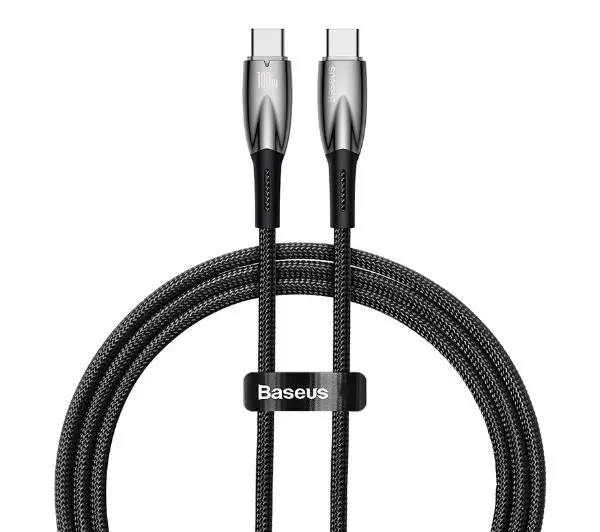 Baseus USB-C Glimmer 100W 1m Czarny
