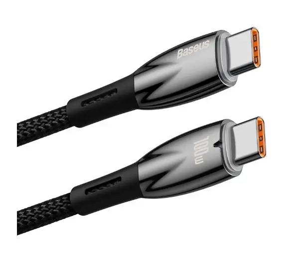 Baseus USB-C Glimmer 100W 1m Czarny