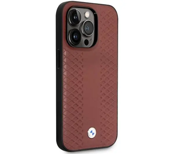 BMW Leather Diamond Pattern BMHCP14L22RFGR do iPhone 14 Pro