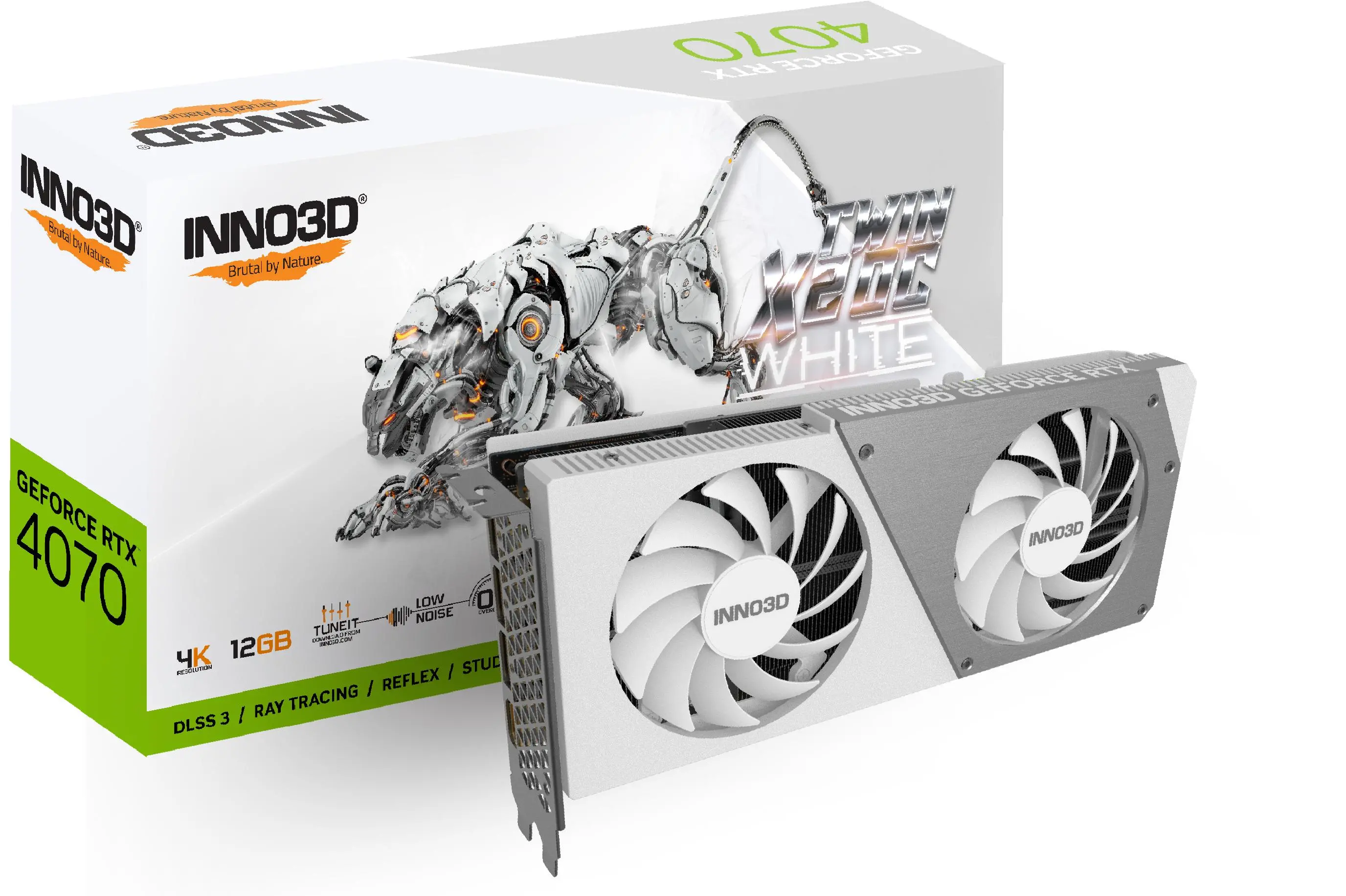 Karta graficzna Inno3D GeForce RTX 4070 Twin X2 OC White 12GB GDDR6X 192bit DLSS 3