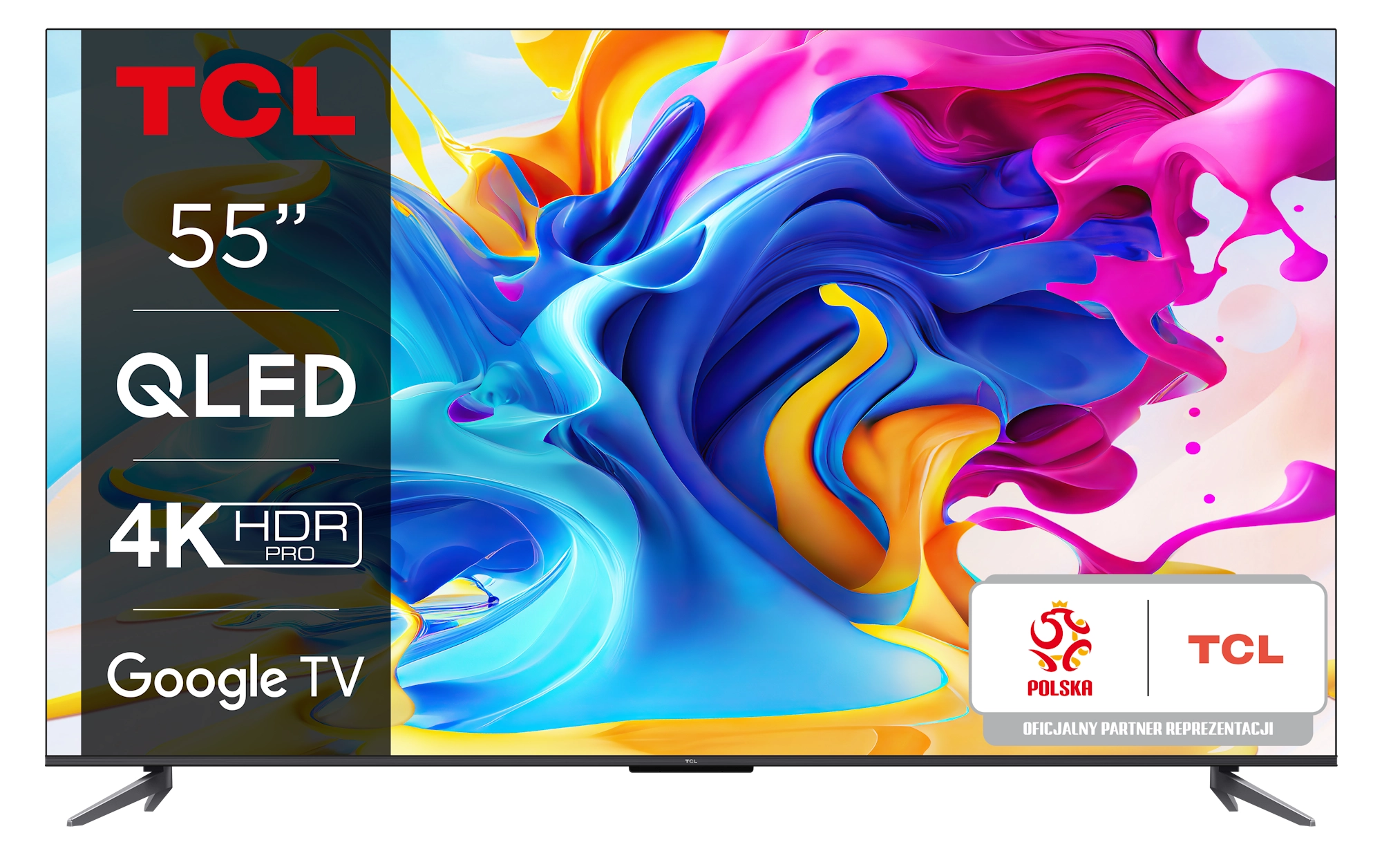 Telewizor TCL 55C649 55" QLED 4K Google TV Dolby Vision Dolby Atmos DVB-T2