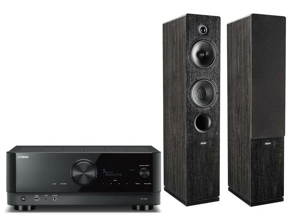 Zestaw stereo Yamaha MusicCast RX-V6A Czarny, Indiana Line Tesi 561 Czarny